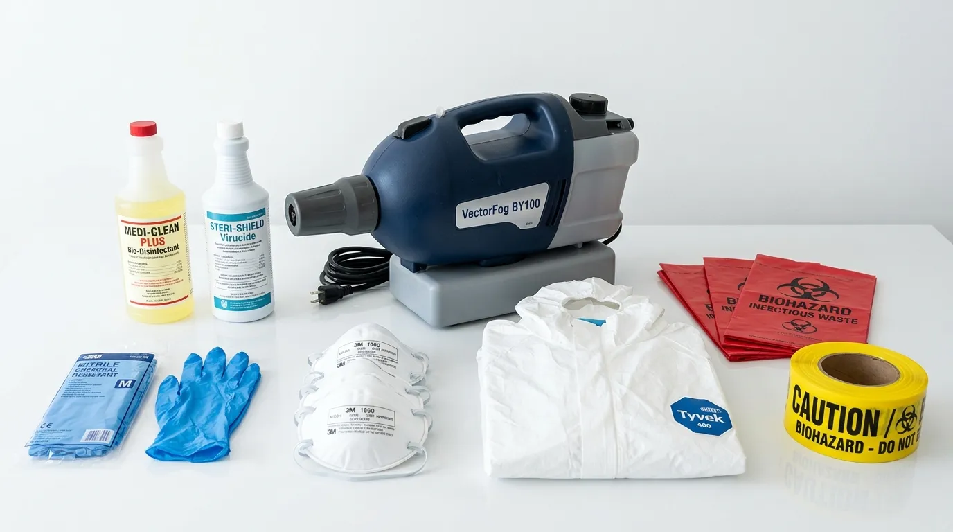 Professional biohazard remediation crew working in Sevierville